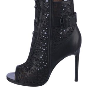 Rachel Zoe Black Lace-Up Stiletto Heels